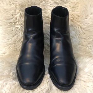 Ann Mashborn Black Leather Chelsea Boots